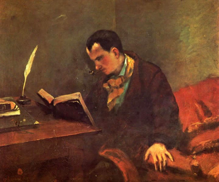 Gustave Courbet Portrait of Baudelaire